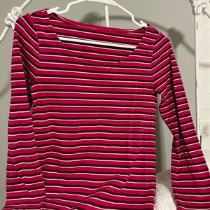 Gap tight scoop neck long sleeve striped
